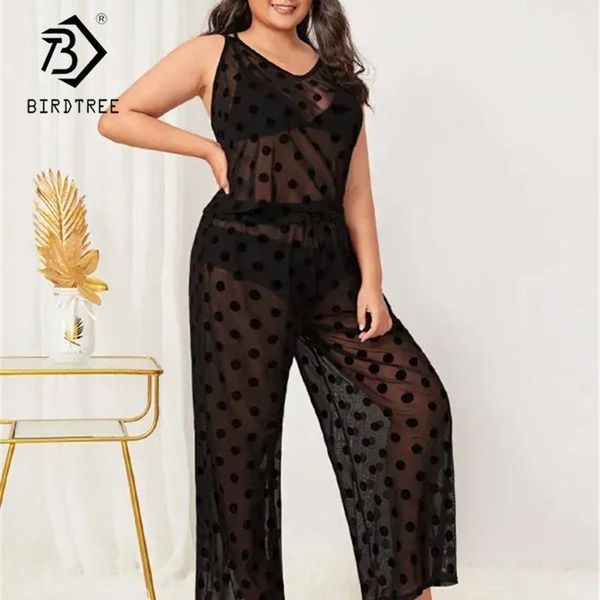 women's jumpsuits & rompers mesh transparent jumpsuit women polka dot print spaghetti strap back lace up elastic waist wide legs 2 piec, Black;white
women's jumpsuits & rompers mesh transparent jumpsuit women polka dot print spaghetti strap back lace up elastic waist wide legs 2 piec, Black;white