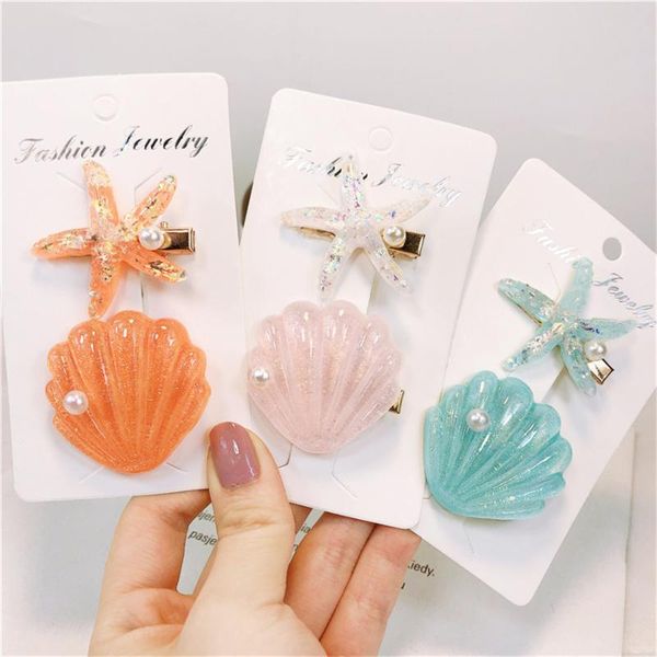 hair accessories 2pcs/set girls cute shell ornament clip children lovely barrettes ins starfish hairpins korean women, Slivery;white
hair accessories 2pcs/set girls cute shell ornament clip children lovely barrettes ins starfish hairpins korean women, Slivery;white
