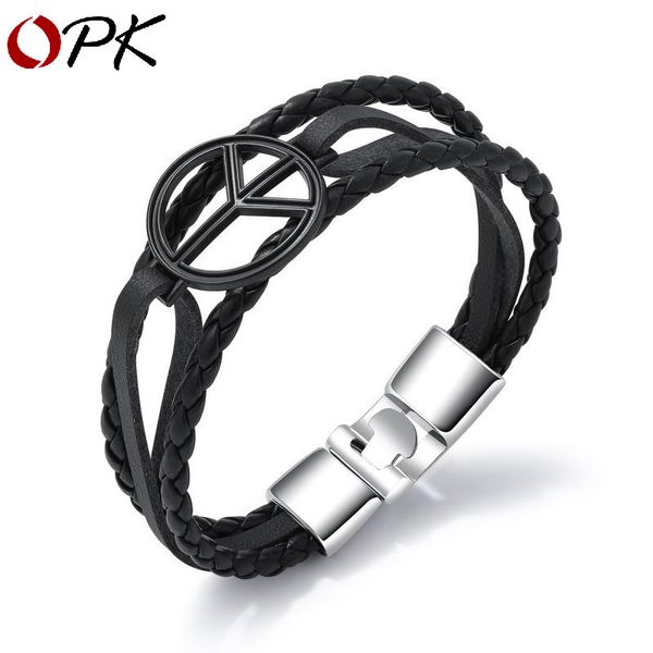 new style accessories fashion and personality men safeness symbol leather bracelet multilayer men leather bracelet, Black
new style accessories fashion and personality men safeness symbol leather bracelet multilayer men leather bracelet, Black