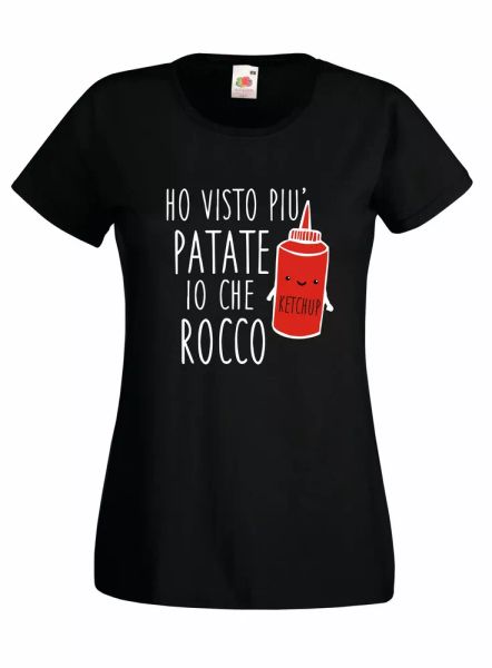 j764 womens shirt i have seen more potatoes i that rocco fun and ironic potato t-shirt, White;black
j764 womens shirt i have seen more potatoes i that rocco fun and ironic potato t-shirt, White;black
