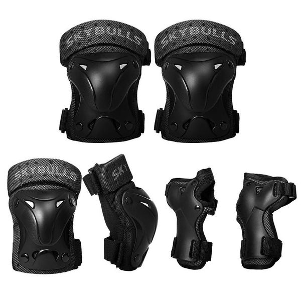 thicken knee pads set elbow wrist guards protective safety protection for skateboard cycling riding, Black;gray
thicken knee pads set elbow wrist guards protective safety protection for skateboard cycling riding, Black;gray