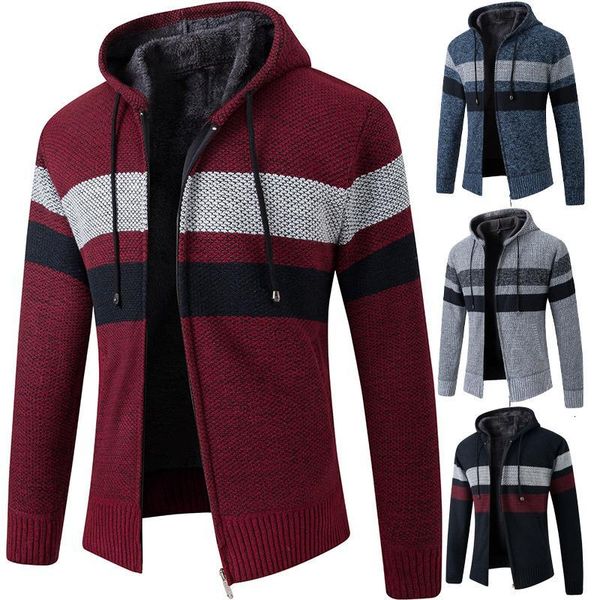 men's sweaters men sweater with a hood thick winter plus velvet to keep warm zipper male knitted cardigan student sweatercoat m35 n6fx, White;black
men's sweaters men sweater with a hood thick winter plus velvet to keep warm zipper male knitted cardigan student sweatercoat m35 n6fx, White;black