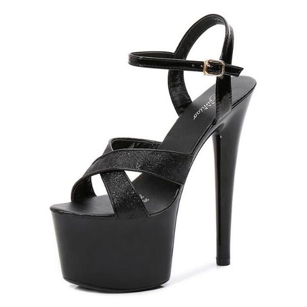 concise fashion sequined cloth woman sandals buckle 16.5cm thin high heels open toed waterproof platform party womens shoes, Black
concise fashion sequined cloth woman sandals buckle 16.5cm thin high heels open toed waterproof platform party womens shoes, Black