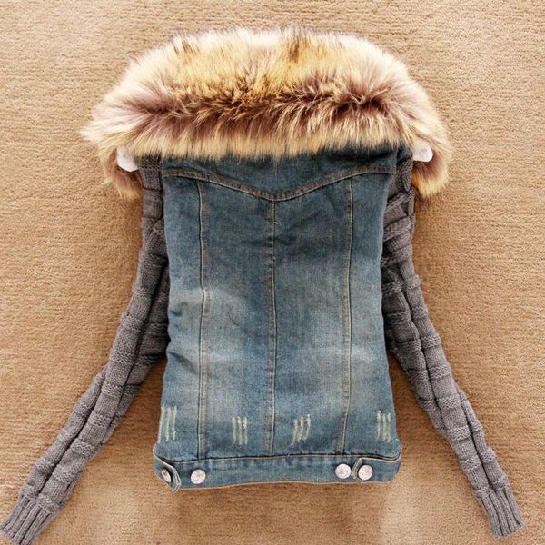 women's jackets plus size s-4xl denim jacket women big fur collar spring autumn jean for lamb cotton short coat female lc0080, Black;brown
women's jackets plus size s-4xl denim jacket women big fur collar spring autumn jean for lamb cotton short coat female lc0080, Black;brown