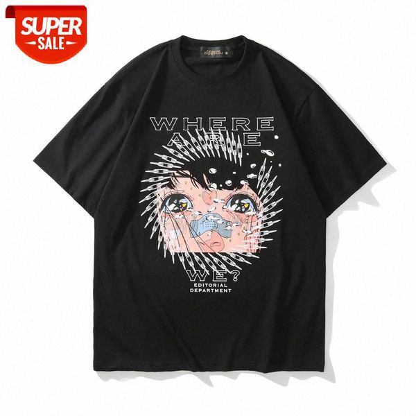 cartoon printed short-sleeved t-shirt men's ins european and american round neck half-sleeved street loose pullover five-point sleeves, White;black
cartoon printed short-sleeved t-shirt men's ins european and american round neck half-sleeved street loose pullover five-point sleeves, White;black