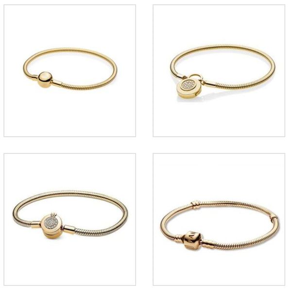 s925 sterling silver bracelet set original box for pandora yellow gold clasp charm bangle women gift jewelry, Golden;silver
s925 sterling silver bracelet set original box for pandora yellow gold clasp charm bangle women gift jewelry, Golden;silver