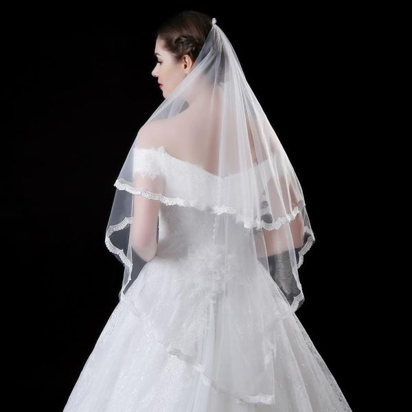 bridal veils real po1.5 meter white wedding short one layer veil crescent appliques edge accessories 2021, Black
bridal veils real po1.5 meter white wedding short one layer veil crescent appliques edge accessories 2021, Black