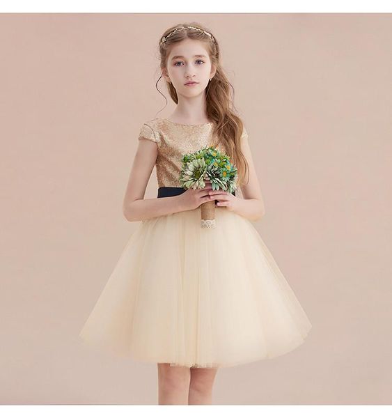 girl's dresses light champagne flower girls pleated children sequins pageant ball gown short lace kids birthday communion wears, Red;yellow
girl's dresses light champagne flower girls pleated children sequins pageant ball gown short lace kids birthday communion wears, Red;yellow
