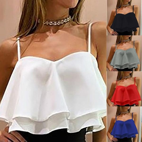 camisoles & tanks pleated ruffle women fashion double layer chiffon crop sleeveless tank for 2021 summer camis, Black;white
camisoles & tanks pleated ruffle women fashion double layer chiffon crop sleeveless tank for 2021 summer camis, Black;white