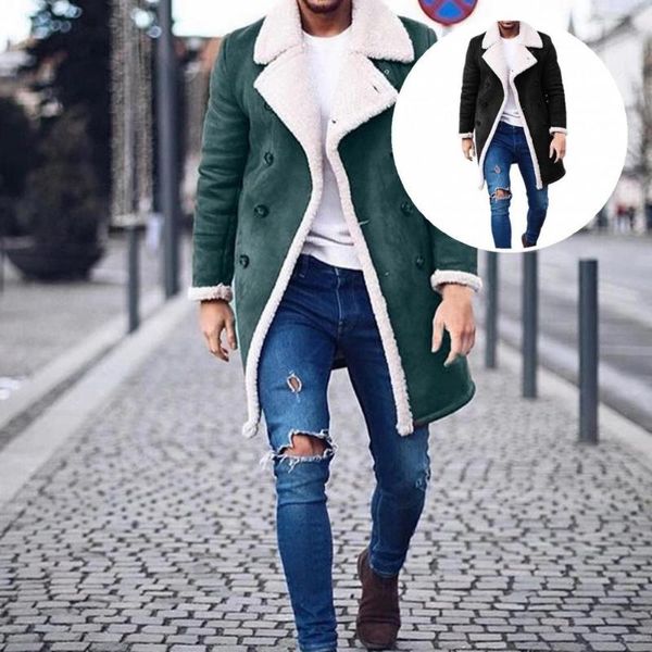 men's wool & blends fashionable thermal men jacket winter coat buttons double-breasted, Black
men's wool & blends fashionable thermal men jacket winter coat buttons double-breasted, Black
