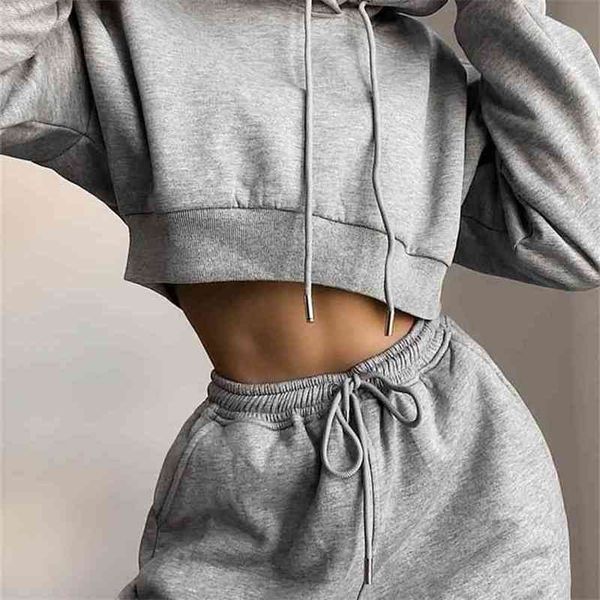women drop shoulder fleece crop hoodie & sweatpants set for winter sweat sets two pieces 210512, White
women drop shoulder fleece crop hoodie & sweatpants set for winter sweat sets two pieces 210512, White