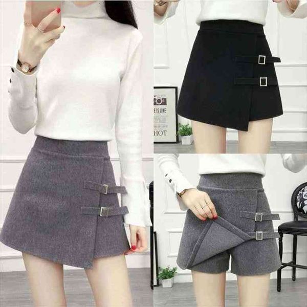 autumn winter pantskirt high waist womens skirt short casual culottes a- line woman skirts faldas jupe, Black
autumn winter pantskirt high waist womens skirt short casual culottes a- line woman skirts faldas jupe, Black