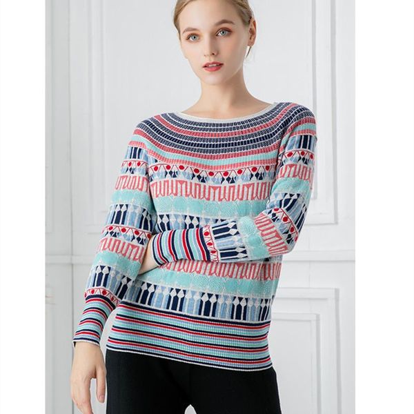 women's sweaters designer knitted sweater for women vintage o neck contrast color stripe long sleeve pullovers, White;black
women's sweaters designer knitted sweater for women vintage o neck contrast color stripe long sleeve pullovers, White;black