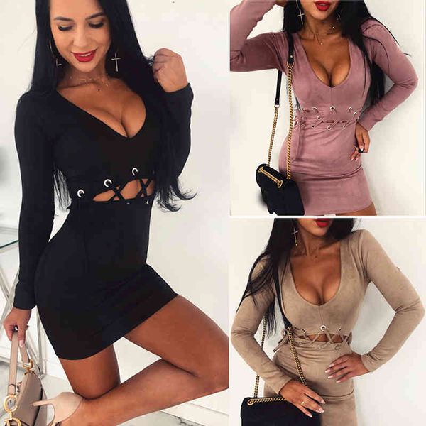 casual dresses women long sleeves hollow out black bodycon clubwear low cut h0s6, Black;gray
casual dresses women long sleeves hollow out black bodycon clubwear low cut h0s6, Black;gray
