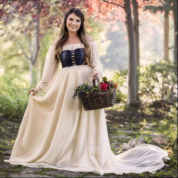 off shoulder maxi medieval renaissance women dresses vintage slash neck high waist cosplay long princess gown party, Black;gray
off shoulder maxi medieval renaissance women dresses vintage slash neck high waist cosplay long princess gown party, Black;gray