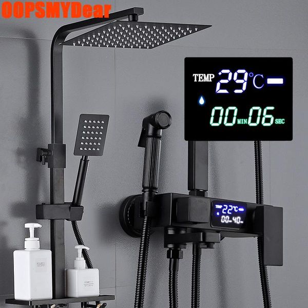 bathroom shower sets black bath system smart thermostatic digital set wall mount stainless steel square head faucet spa rain
bathroom shower sets black bath system smart thermostatic digital set wall mount stainless steel square head faucet spa rain