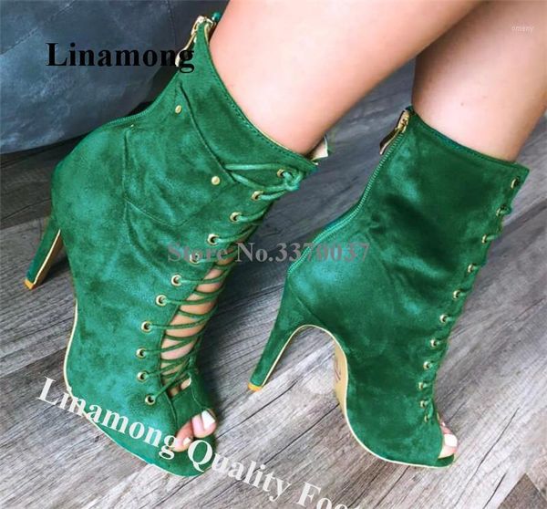 boots linamong est peep toe suede stiletto heel short gladiator green blue lace-up high ankle booties club dress shoes1, Black
boots linamong est peep toe suede stiletto heel short gladiator green blue lace-up high ankle booties club dress shoes1, Black