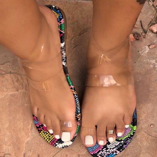 sheer strappy sandals roman plus size flat slippers, Black
sheer strappy sandals roman plus size flat slippers, Black