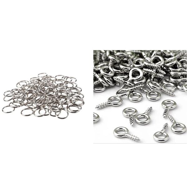 hooks & rails 100 pcs 25mm shiny metal double loop split ring key holder keyring with 600 mini screw eye nail jewelry small
hooks & rails 100 pcs 25mm shiny metal double loop split ring key holder keyring with 600 mini screw eye nail jewelry small