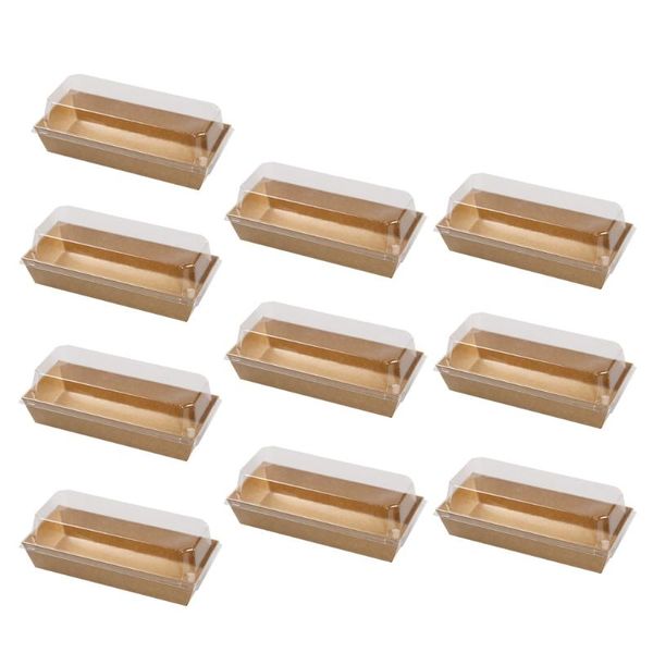 gift wrap 10pcs rectangular kraft paper sandwich wrapping boxes cake bread snack bakery packing box with clear lids
gift wrap 10pcs rectangular kraft paper sandwich wrapping boxes cake bread snack bakery packing box with clear lids