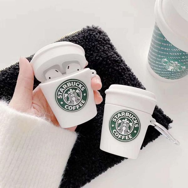 for airpods pro case white starbucks cup protective silicone shell apple airpods 1 and 2 earphone charging box cover