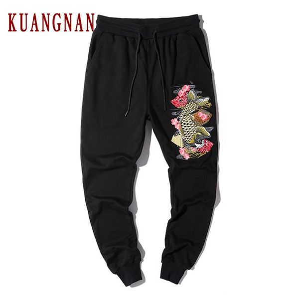 men's pants kuangnan fish embroidery men joggers trousers streetwear sweatpants harem 4xl 2021 autumn, Black
men's pants kuangnan fish embroidery men joggers trousers streetwear sweatpants harem 4xl 2021 autumn, Black