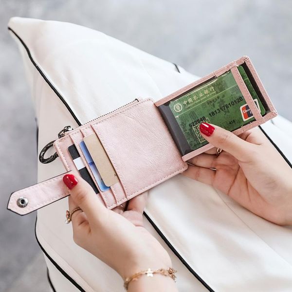 card holders taoyin leather holder women's simple and fresh korean cute personalized mini multiple slots thin coin purse women, Brown;gray
card holders taoyin leather holder women's simple and fresh korean cute personalized mini multiple slots thin coin purse women, Brown;gray