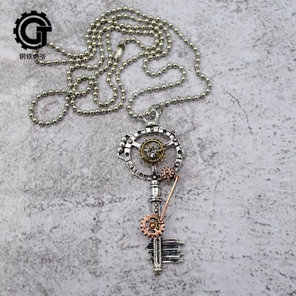 pendant necklaces vintage exaggerated item steampunk series gear key necklace, Silver
pendant necklaces vintage exaggerated item steampunk series gear key necklace, Silver