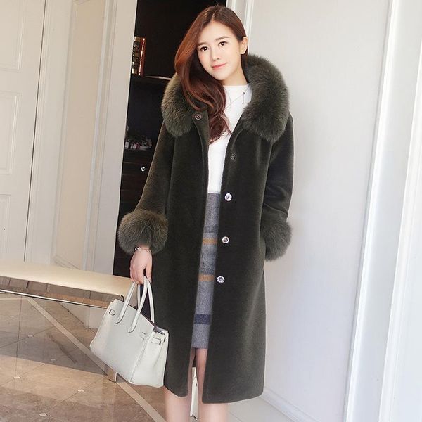 women's fur & faux long coat hooded woman jacket collar elegant parkas warm clothes sheep shearing wpy 4uyl, Black
women's fur & faux long coat hooded woman jacket collar elegant parkas warm clothes sheep shearing wpy 4uyl, Black