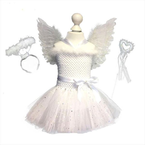white feather angel girls tutu girl dresses baby kids 1st birthday party purim christmas costume with wings and fairy wands, Red;yellow
white feather angel girls tutu girl dresses baby kids 1st birthday party purim christmas costume with wings and fairy wands, Red;yellow