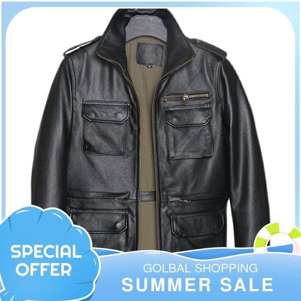 men's leather & faux 2021 black safari style genuine jacket men plus size 6xl four pockets real natural cowhide spring slim fit m65 coa
men's leather & faux 2021 black safari style genuine jacket men plus size 6xl four pockets real natural cowhide spring slim fit m65 coa