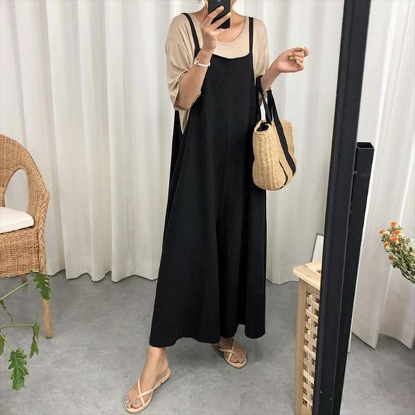 summer strap loose linen womens jumpsuit wide leg casual solid color ankle length playsuits, Black;white
summer strap loose linen womens jumpsuit wide leg casual solid color ankle length playsuits, Black;white