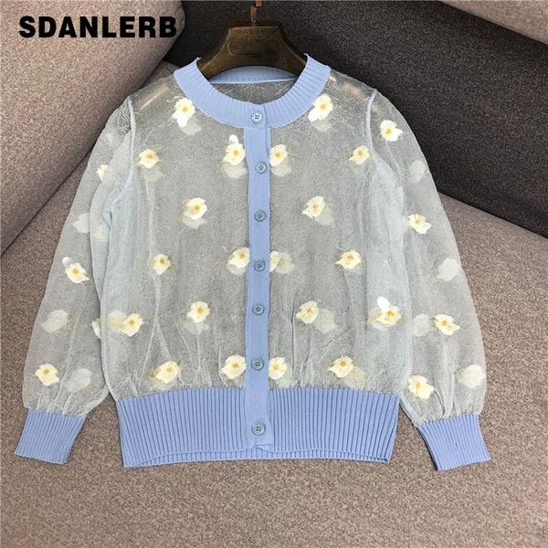 women's knits & tees 2021 summer ultra-thin see-through blouse 3d inlaid flower beaded round neck knitted cardigan air conditioning shi, White
women's knits & tees 2021 summer ultra-thin see-through blouse 3d inlaid flower beaded round neck knitted cardigan air conditioning shi, White