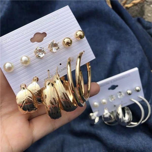 hoop & huggie fashion gold earrings set women pearl oversize metal circle punk earring 2021 female jewelry, Golden;silver
hoop & huggie fashion gold earrings set women pearl oversize metal circle punk earring 2021 female jewelry, Golden;silver