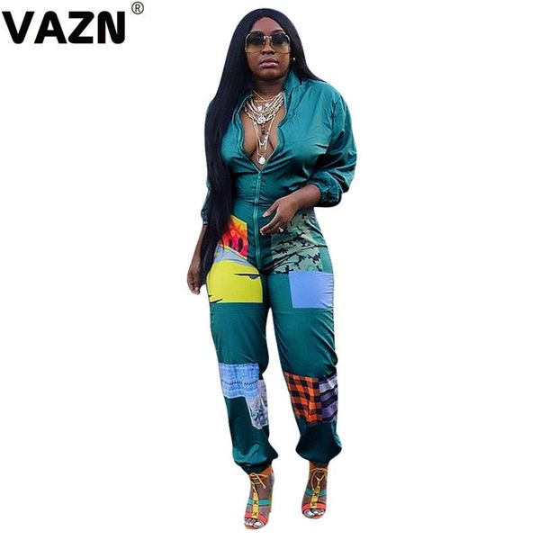 women's jumpsuits & rompers vazn green color 2021 fashion high street splice bodycon long pants solid slim zip neck jumpsuit, Black;white
women's jumpsuits & rompers vazn green color 2021 fashion high street splice bodycon long pants solid slim zip neck jumpsuit, Black;white