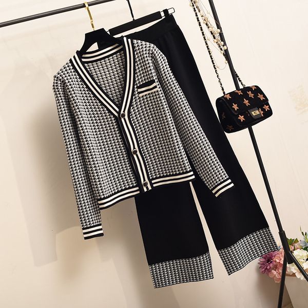 women's sweaters spring and autumn knitted sweater + wide leg pants fashion two-piece suit n0cl, White;black
women's sweaters spring and autumn knitted sweater + wide leg pants fashion two-piece suit n0cl, White;black
