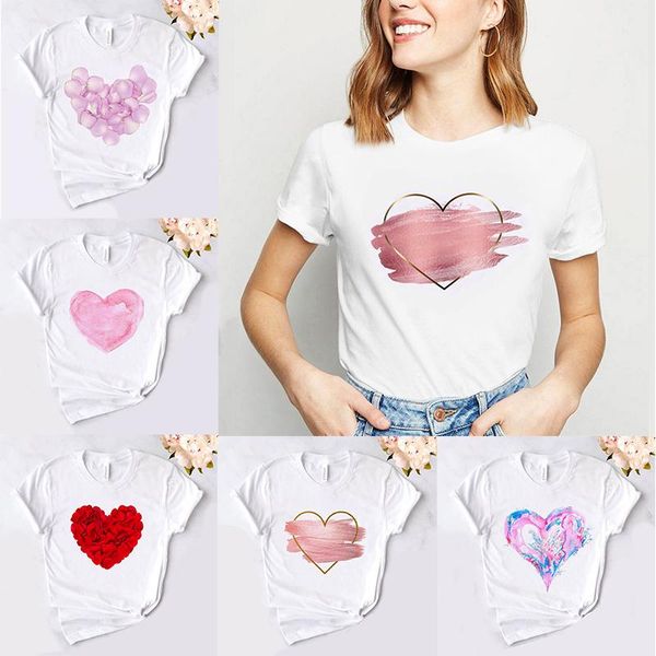 women's t-shirt 2021 flower print white base casual heart crew neck short sleeve o-collar tee summer comfortable couple funny girls ts
women's t-shirt 2021 flower print white base casual heart crew neck short sleeve o-collar tee summer comfortable couple funny girls ts