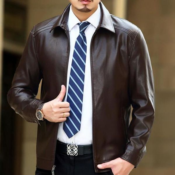 men's fur & faux men natural sheepskin jacket autumn and winter brand genuine jackets thickening lapel leather coat, Black
men's fur & faux men natural sheepskin jacket autumn and winter brand genuine jackets thickening lapel leather coat, Black