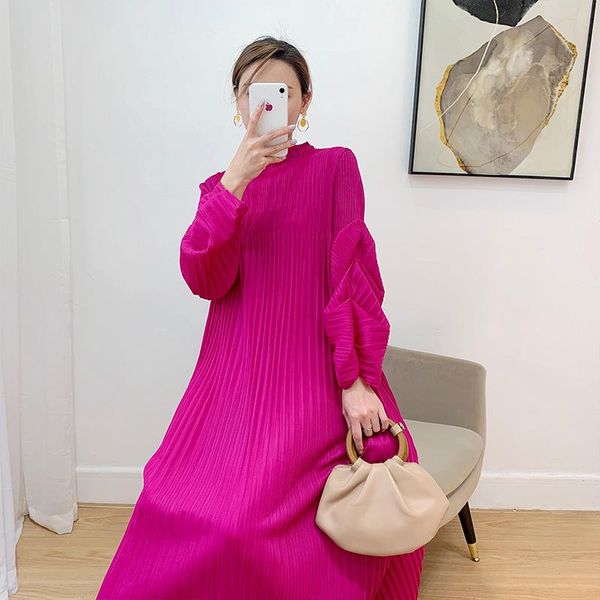casual dresses miyake pleated puff sleeve dress nice summer long loose large size women clothes aesthetic elegant, Black;gray
casual dresses miyake pleated puff sleeve dress nice summer long loose large size women clothes aesthetic elegant, Black;gray