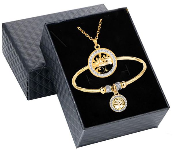 earrings & necklace 316l stainless steel crystal zircon golden tree of life pendant snake chain bracelet set wedding jewelry, Silver
earrings & necklace 316l stainless steel crystal zircon golden tree of life pendant snake chain bracelet set wedding jewelry, Silver