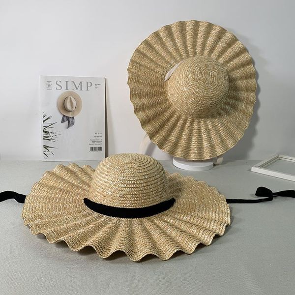 wide brim hats summer hat ladies big eaves sunscreen straw ins net red shell side beach sun tide, Blue;gray
wide brim hats summer hat ladies big eaves sunscreen straw ins net red shell side beach sun tide, Blue;gray