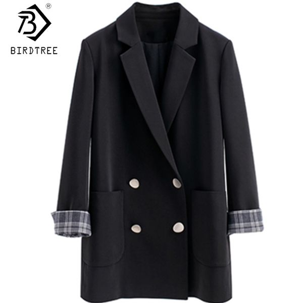 autumn black women blazers double-breasted pockets long sleeve notched woman coats ins slim outerwear c08513k 210419, White;black
autumn black women blazers double-breasted pockets long sleeve notched woman coats ins slim outerwear c08513k 210419, White;black