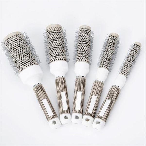 professional 5 size hair brush comb hairbrush high temperature resistant ceramic iron round styling tool 20#8261, Silver
professional 5 size hair brush comb hairbrush high temperature resistant ceramic iron round styling tool 20#8261, Silver