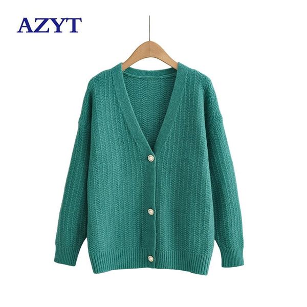 women's knits & tees azyt autumn loose v neck knit cardigan female 2021 solid color soft knitwear women sweater jacket casual long slee, White
women's knits & tees azyt autumn loose v neck knit cardigan female 2021 solid color soft knitwear women sweater jacket casual long slee, White