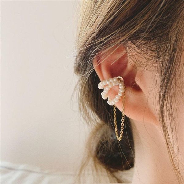 fahion women's earrings simple pearl ear clip tassels chain earrings for women bijoux korean party jewelry wholesale, Silver
fahion women's earrings simple pearl ear clip tassels chain earrings for women bijoux korean party jewelry wholesale, Silver