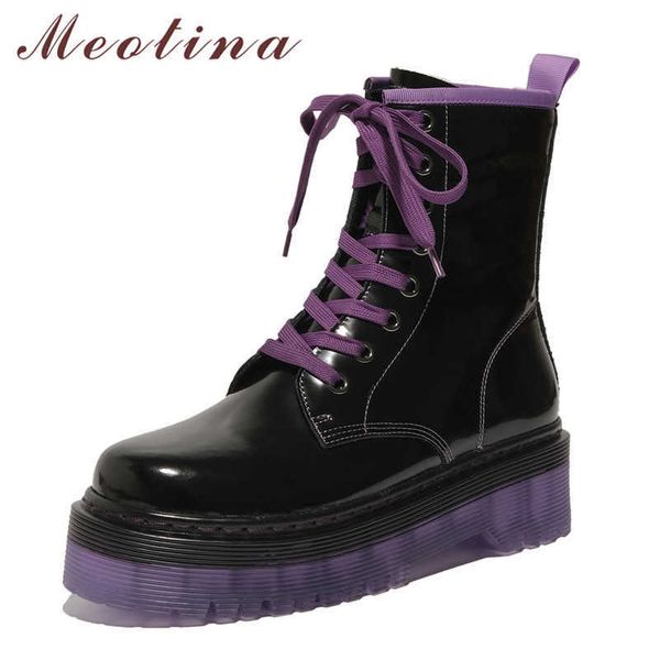 meotina motorcycle boots women shoes genuine leather platform flat short boots lace up ankle boots female black large size 42 210608
meotina motorcycle boots women shoes genuine leather platform flat short boots lace up ankle boots female black large size 42 210608