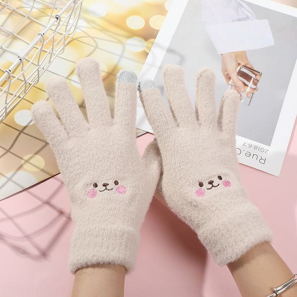 xlc ins cartoon mink embroidery and glovesvelvet gloves smile face winter plush warm outdoor embroidery lovely student touch mittens screen, Blue;gray
xlc ins cartoon mink embroidery and glovesvelvet gloves smile face winter plush warm outdoor embroidery lovely student touch mittens screen, Blue;gray