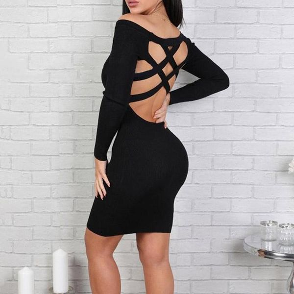 casual dresses autumn winter women dress fashion long sleeve sheath backpack hip bodycon slash neck solid, Black;gray
casual dresses autumn winter women dress fashion long sleeve sheath backpack hip bodycon slash neck solid, Black;gray