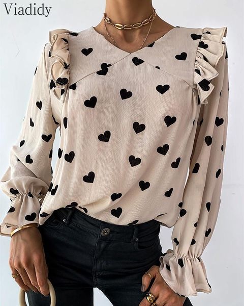 women autumn ruffle v neck flare sleeve shirt casual long blouse women's blouses & shirts, White
women autumn ruffle v neck flare sleeve shirt casual long blouse women's blouses & shirts, White