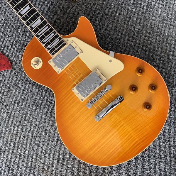 standard electric guitar tiger maple chrome hardware rosewood fingerboard mahogany body
standard electric guitar tiger maple chrome hardware rosewood fingerboard mahogany body